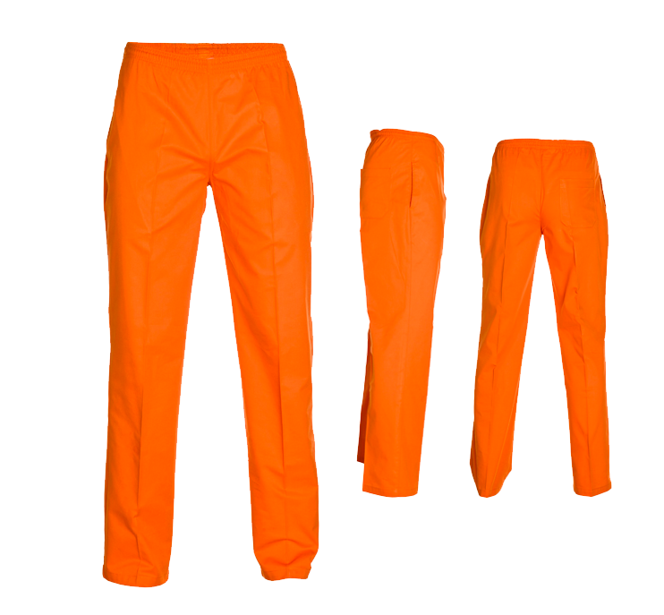 Pantalón de cheff unisex naranja